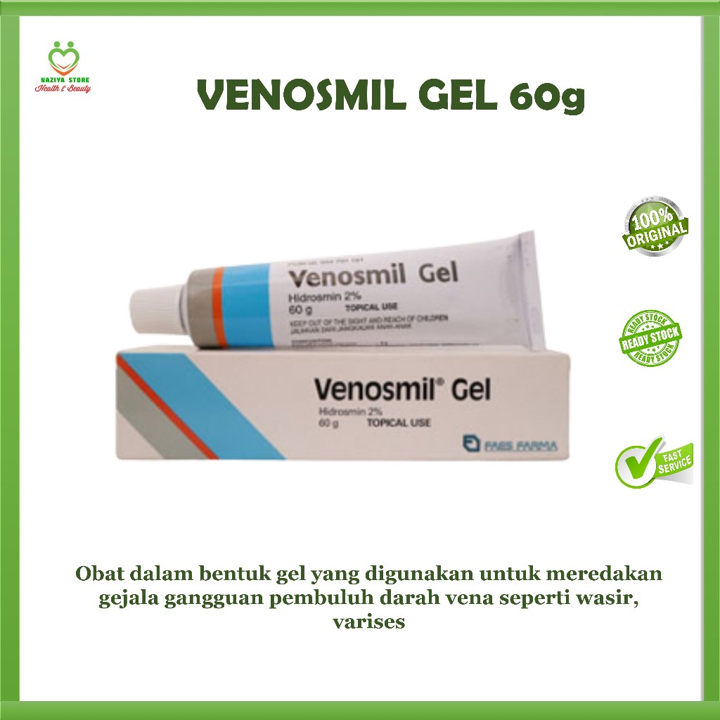VENOSMIL 2% GEL 60 GRAM - Untuk Varises hemoroid dan wasir