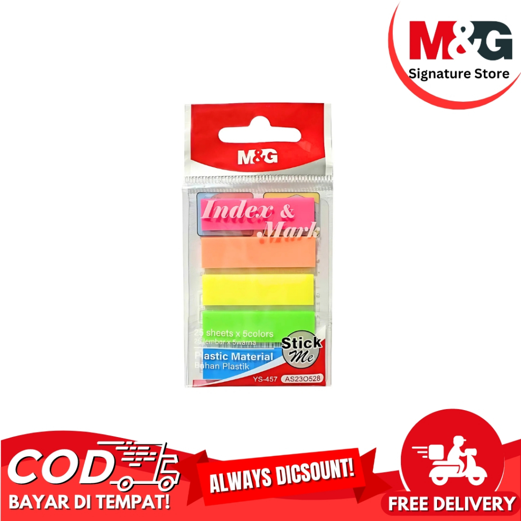 

Index Pembatas Kertas M&G Bahan Plastik Isi 5 Warna x 25 Lembar YS-457 #AS23O528