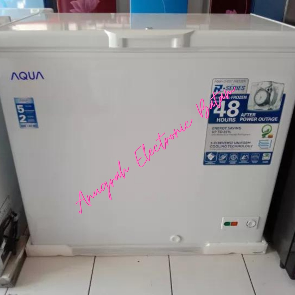 AQUA AQF 220 FR CHEST FREEZER BOX 220FR LEMARI PEMBEKU 200 LITER BATAM