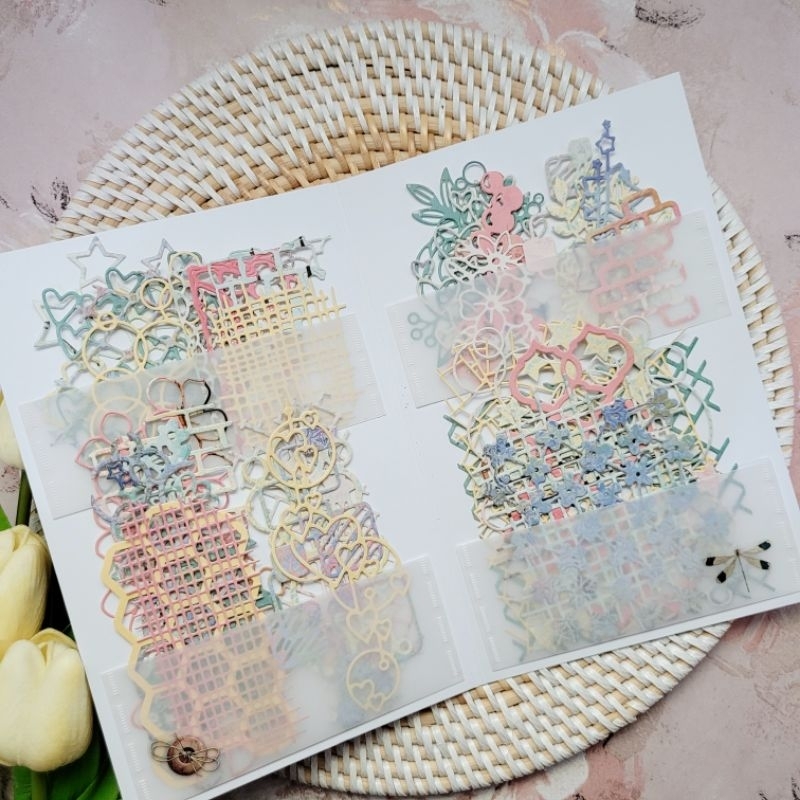 

HIASAN KERTAS DIE CUT UNTUK SCRAPBOOK JOURNALING CARDMAKING - BACKGROUND SET A