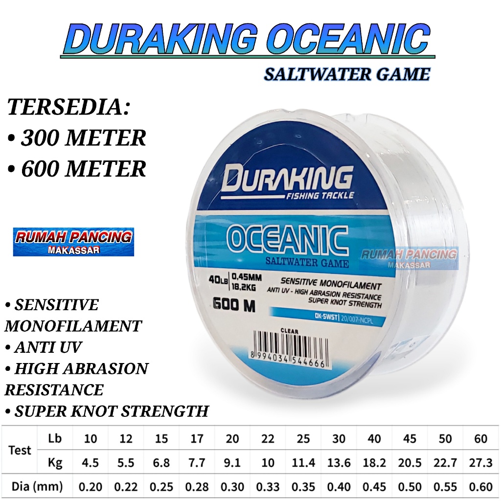 Senar Pancing Duraking Oceanic - Clear
