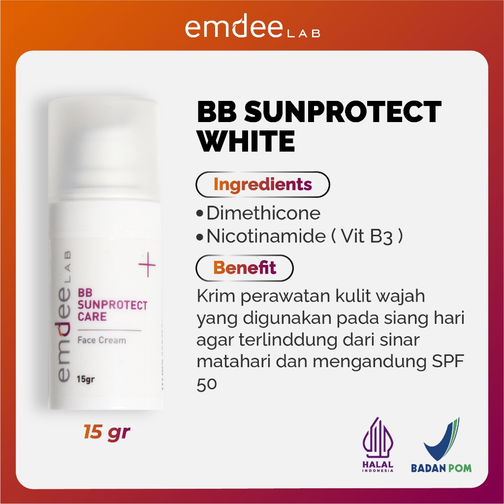 Emdee Lab BB Sunprotect Care White  - Sunblock 15g
