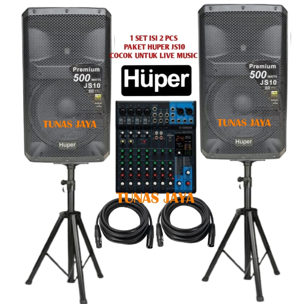 Paket sound sistem Huper js10 15inch js 10 Huper original cocok untuk outdoor