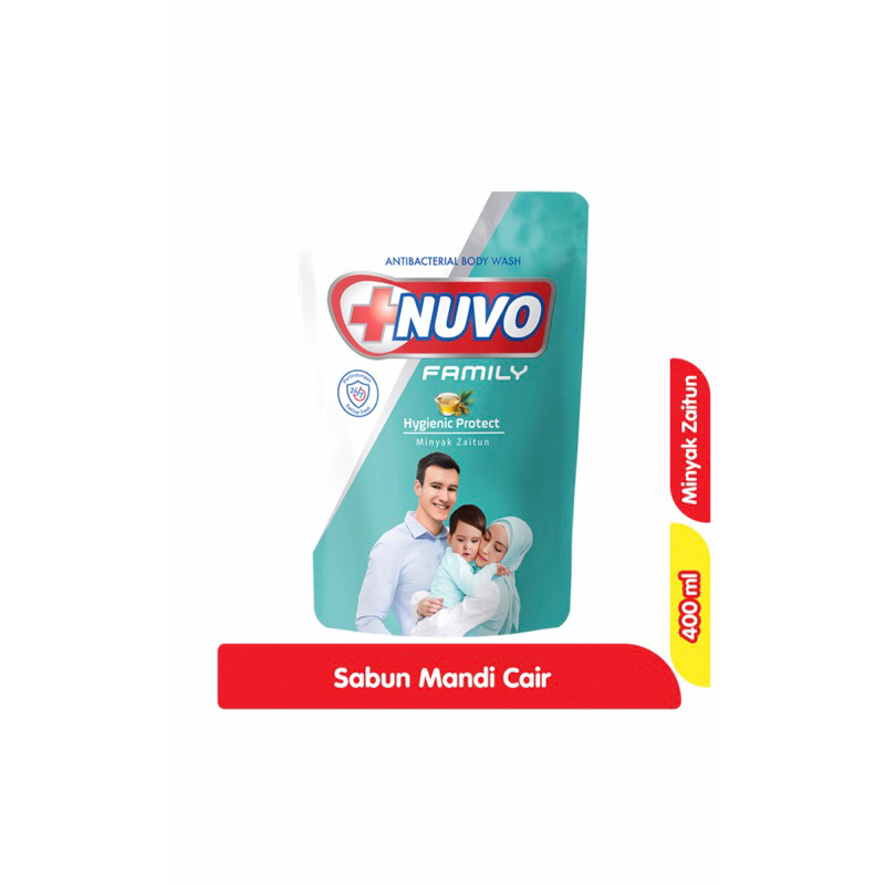 NUVO familly sabun mandi cair anti bakteri zaitun kemasan 400ml