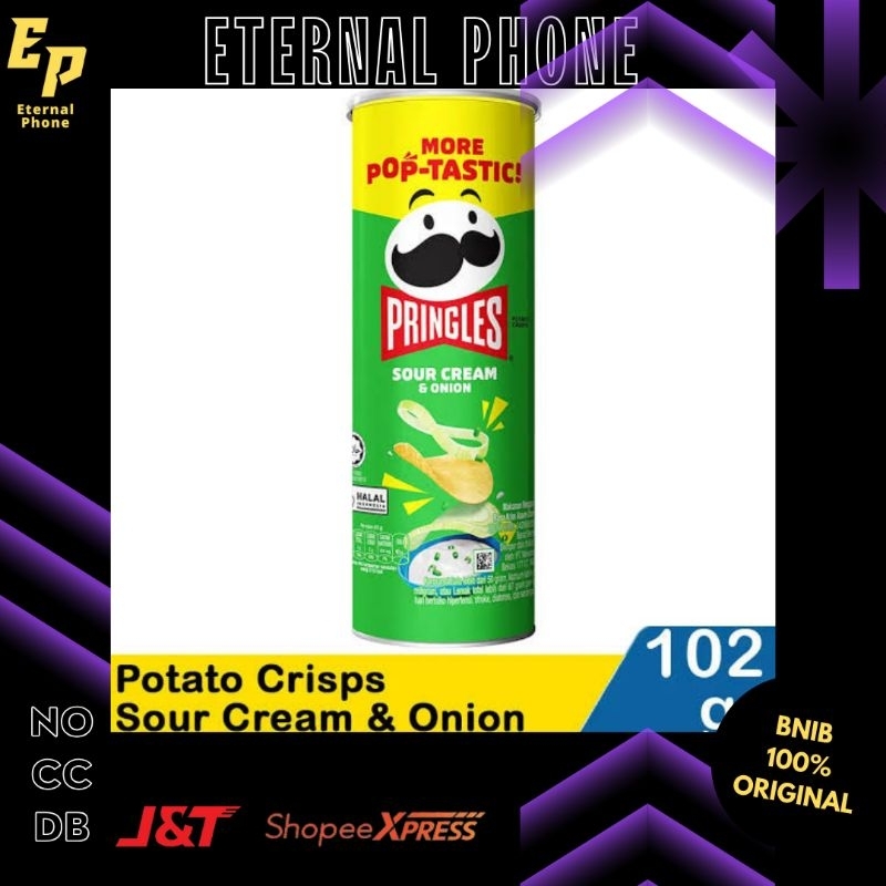 

Pringles Varian Sour Cream & Onion 102 gr