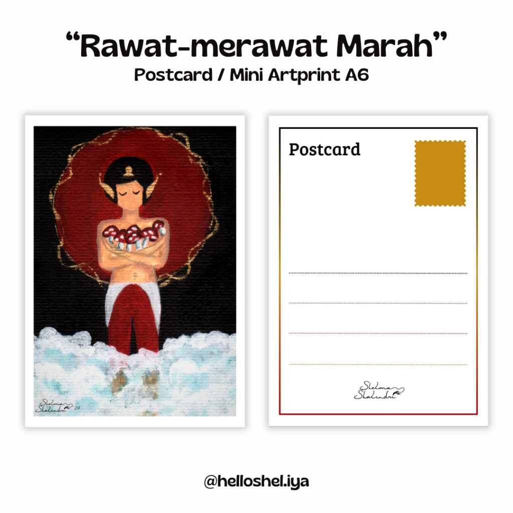 

Postcard/Mini Artprint - Rawat-merawat Marah (Laminasi Leather)