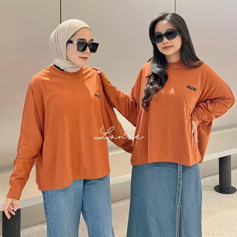 Nada Kaos Batwing Bahan Kaos Premium by Lanre Atasan Batwing Busui Friendly | Blouse Kalong Oversize