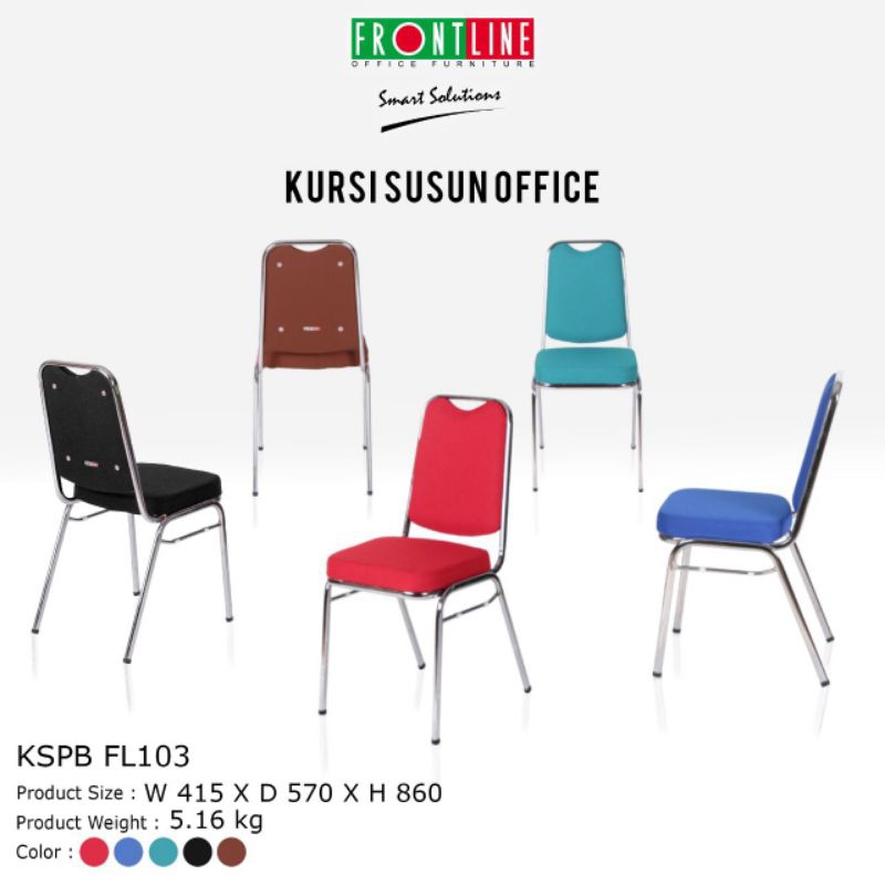 KURSI SUSUN KANTOR MAKAN PESTA KERJA STAINLESS FRONTLINE
