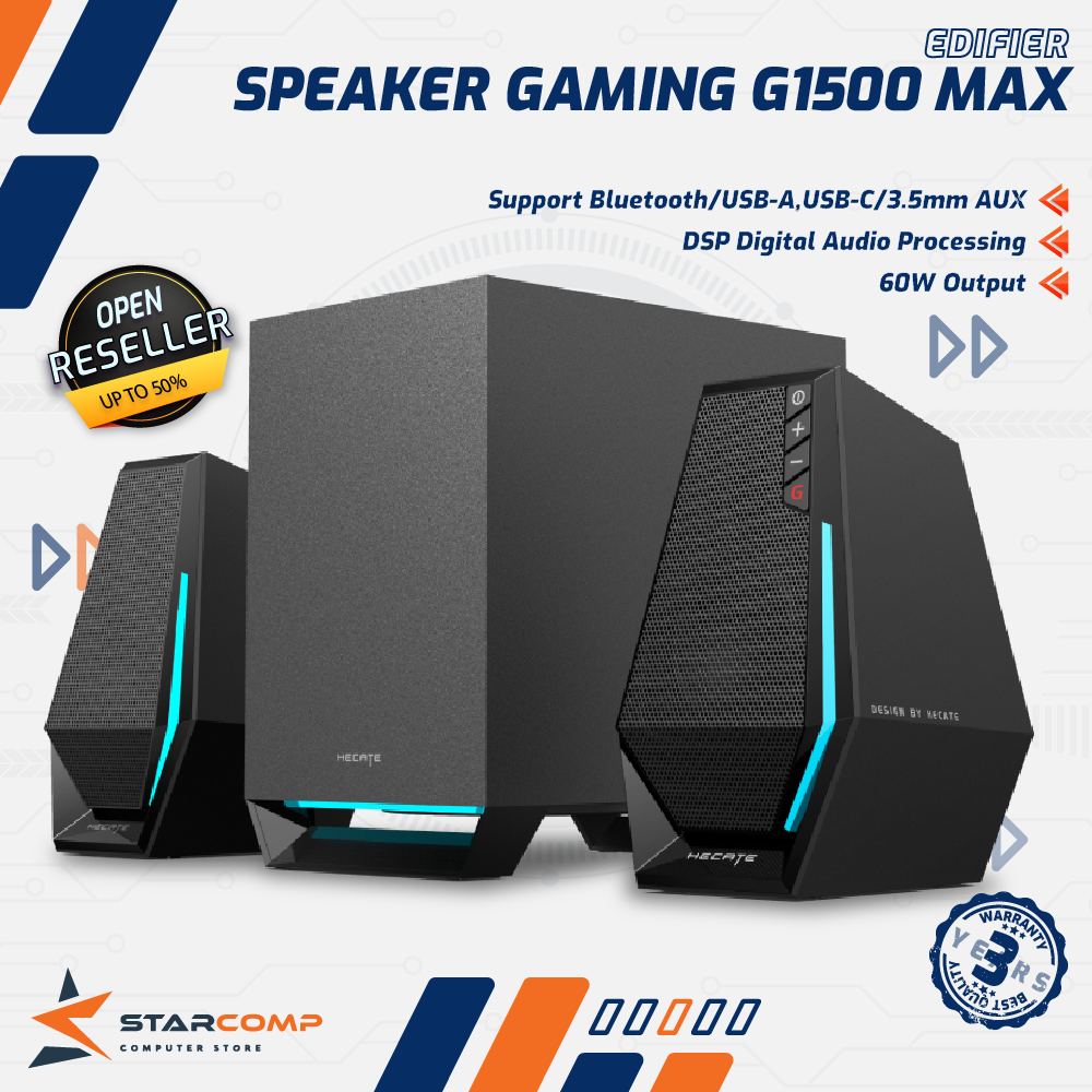 Edifier G1500 MAX - Multimedia 2.1 Desktop Gaming Speaker with RGB Light