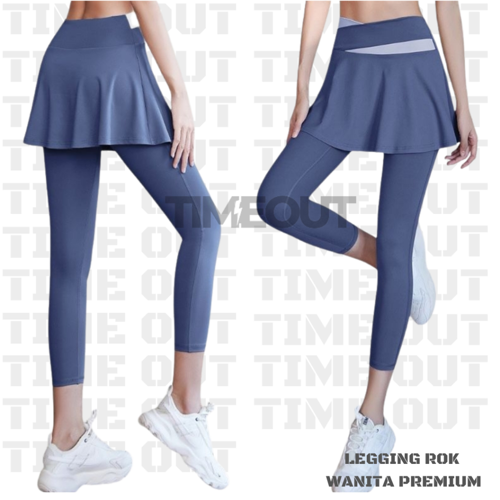 Leging rok dewasa standar dan jumbo leging rok olahraga skirt sport senam leging sport rok olahraga