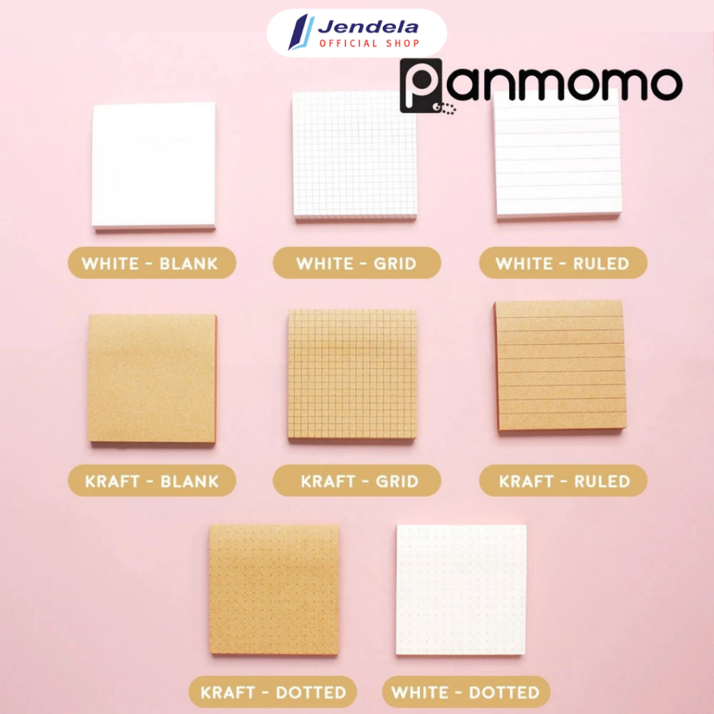 

Mini MemoPad PANMOMO - Kraft White Paper Catatan Tempel Sticky Notes Memo Untuk Sekolah ATK