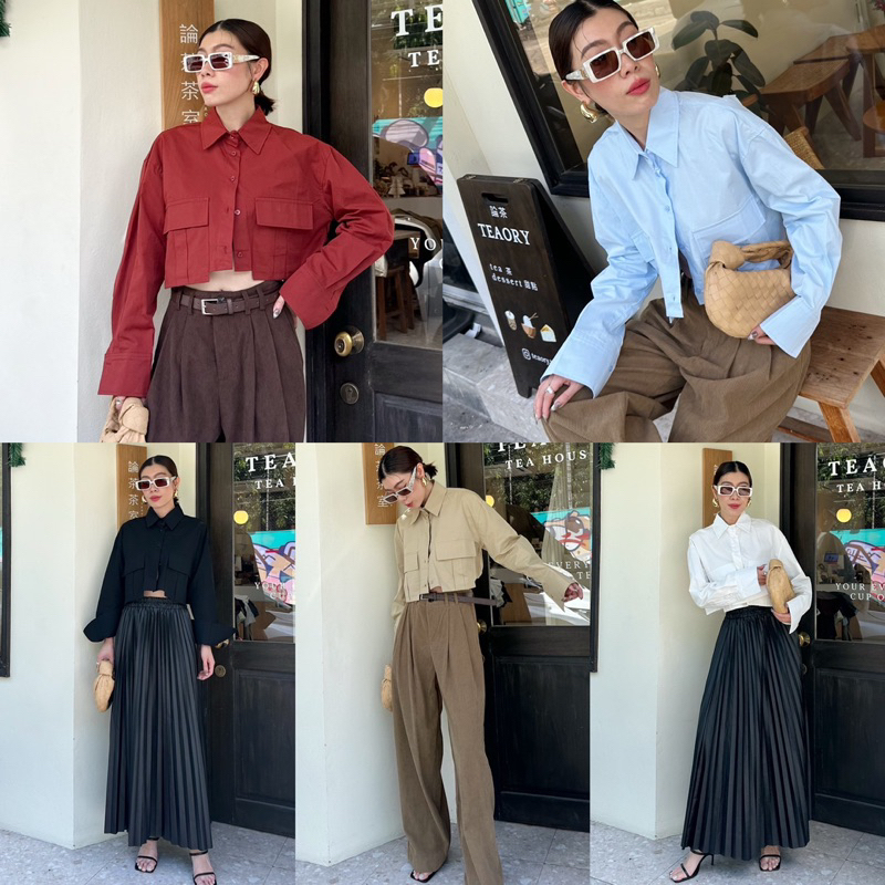 blouse / kemeja crop top / kemeja