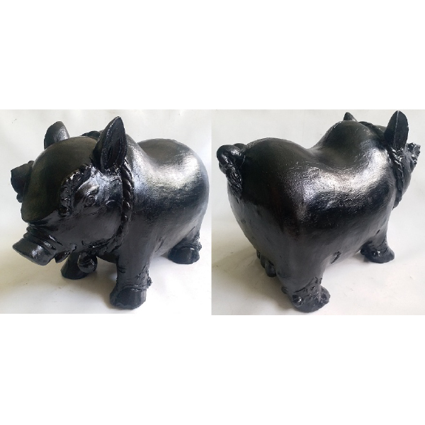 Antik celengan uang Cina peranakan bentuk B4bi Rus4 dari bahan terakota