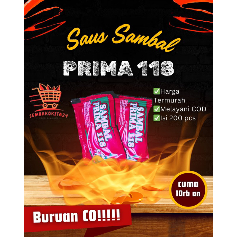 

Saos Sambal Sachet Prima 1 Pack Isi 200 Pcs @ 4 Gram