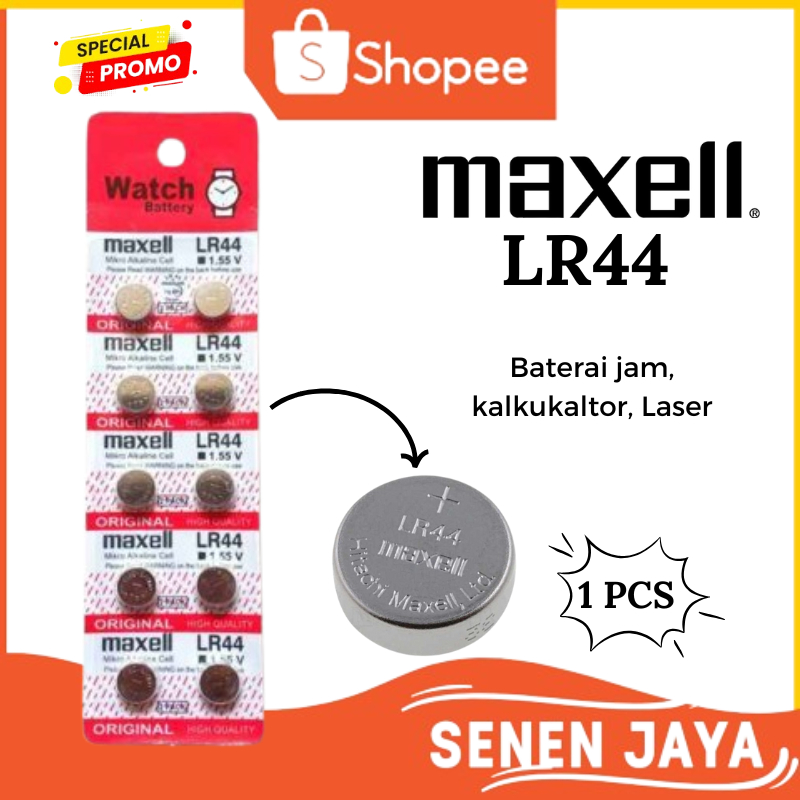 COD Baterai Kalkulator Maxell Casio Citizern Kancing LR44 Original Maxel AG13l kecil Batre laser Mai