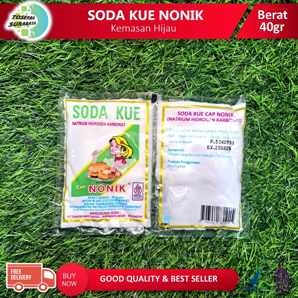 

Soda Kue Cap Nonik 40gr (Kemasan Hijau)