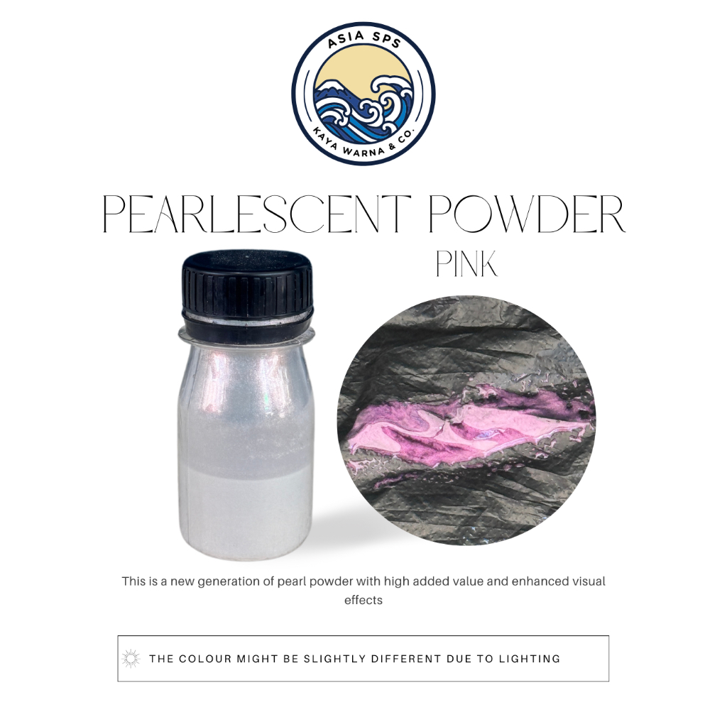 

Bubuk Mutiara Aurora White Bunglon Premium Pearlescent PINK Serbuk Dekorasi Otomotif Resin (15g)