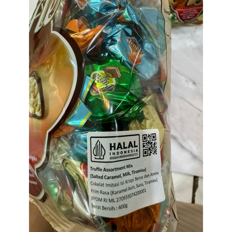 

TERBARU!!! Coklat Truffle Elvan Varian Mix Tiramisu, Caramel, Milk 400gr Coklat Turkey Halal 100%