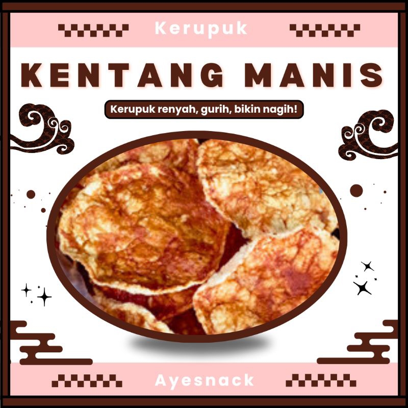 

Kerupuk kentang manis/kerupuk kentang/cemilan/kerupuk/oleh-oleh khas Kenjeran/oleh-oleh Surabaya/kripik/250 gram