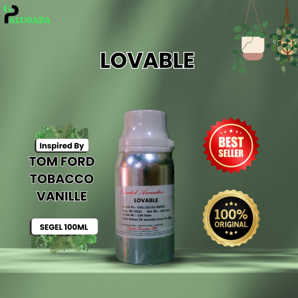 Bibit Parfum Murni LOVABLE | T0M F0RD T0BACCO VANILLE | ORIENTAL 100ML SEGEL