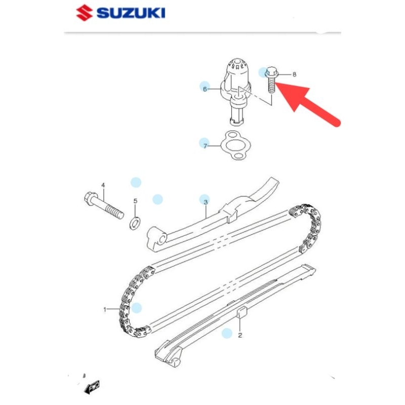 [01547-0620B-000] BAUT BOLT ADJUST TENSIONER - SKYWAVE