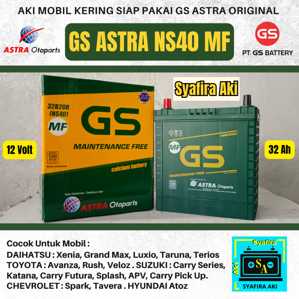 AKI MOBIL GRAND MAX,CARRY,AVANZA TERIOS GS ASTRA MF NS40 32 AMPER