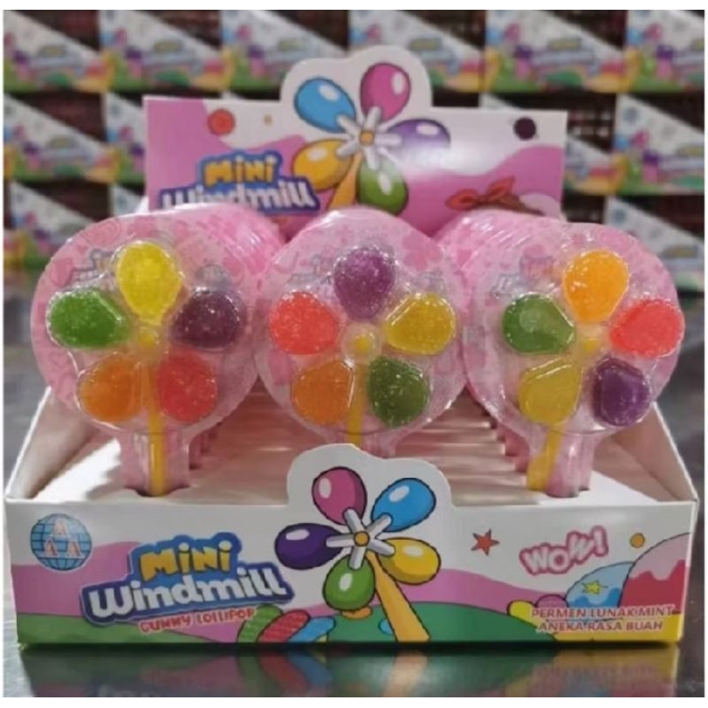 

DSM MINI WINDMILL GUMMY CANDY PERMEN KIPAS 1 PAK ISI 3P PCS