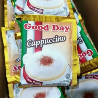 

Kopi Good Day Cappuccino GoodDay - 1 Renceng isi 10 Sachet @25 Gram