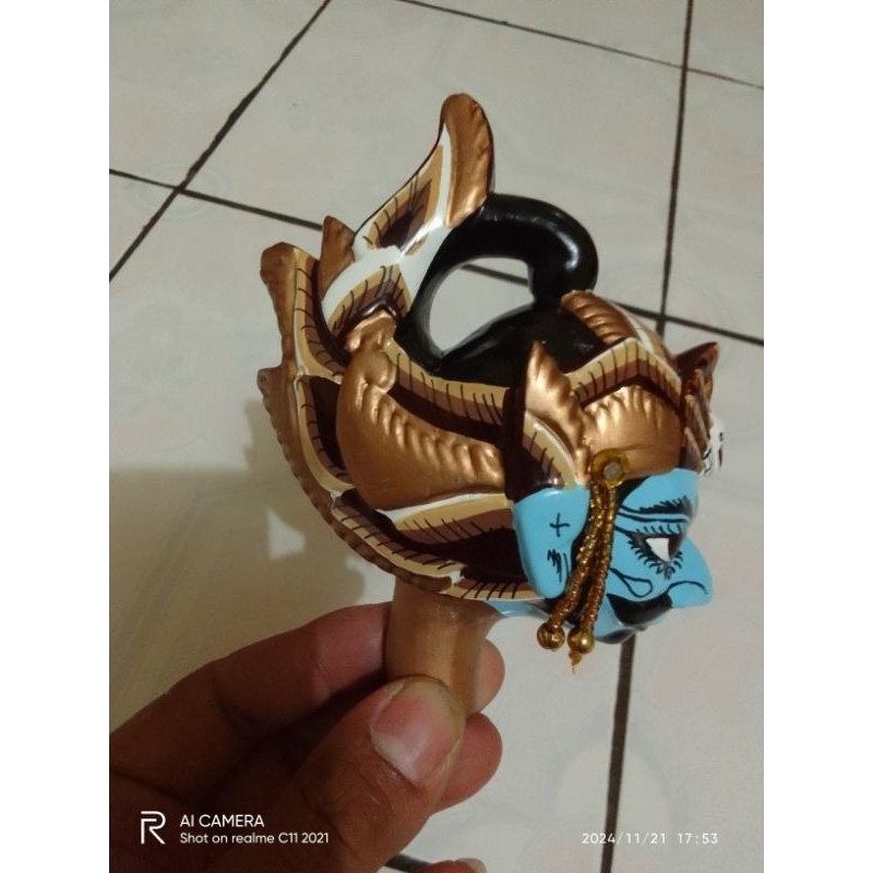 kepala wayang golek Gatot kaca kecil