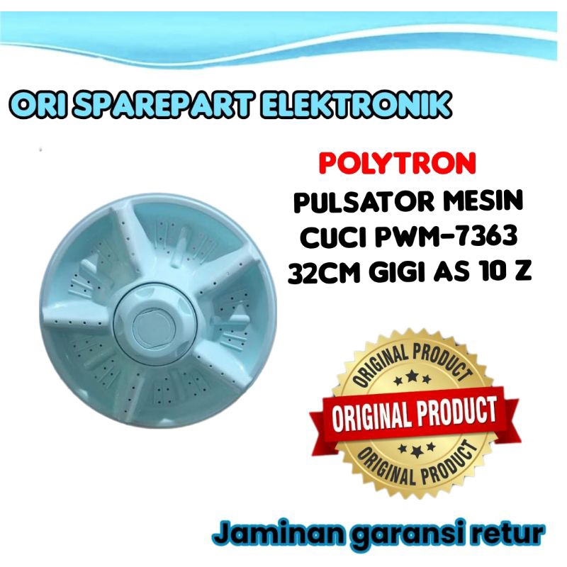pulsator mesin cuci polytron pwm 7363 32cm as gigi 10z