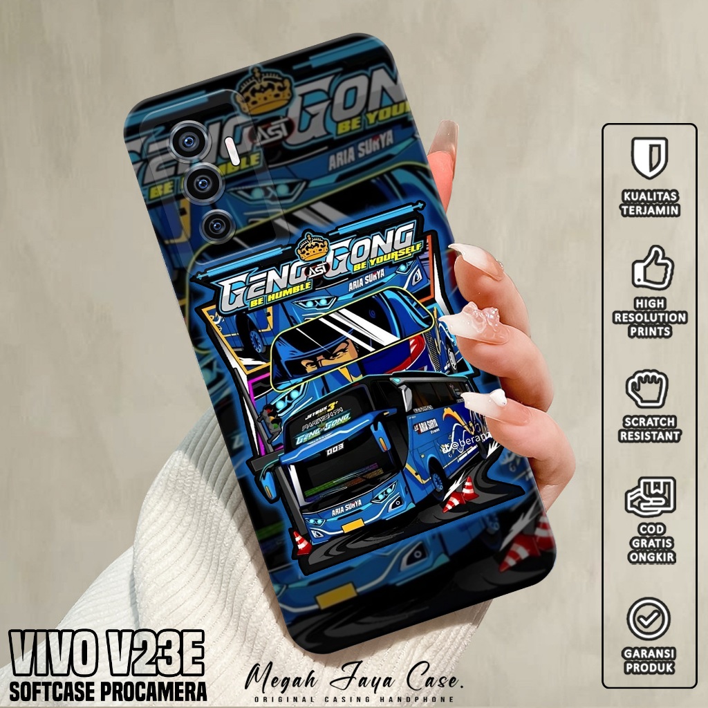 Softcase Hp VIVO V23E - Case Hp VIVO V23E Motif BUS TELOLET - Softcase Pro Camera - Silikon Hp VIVO 