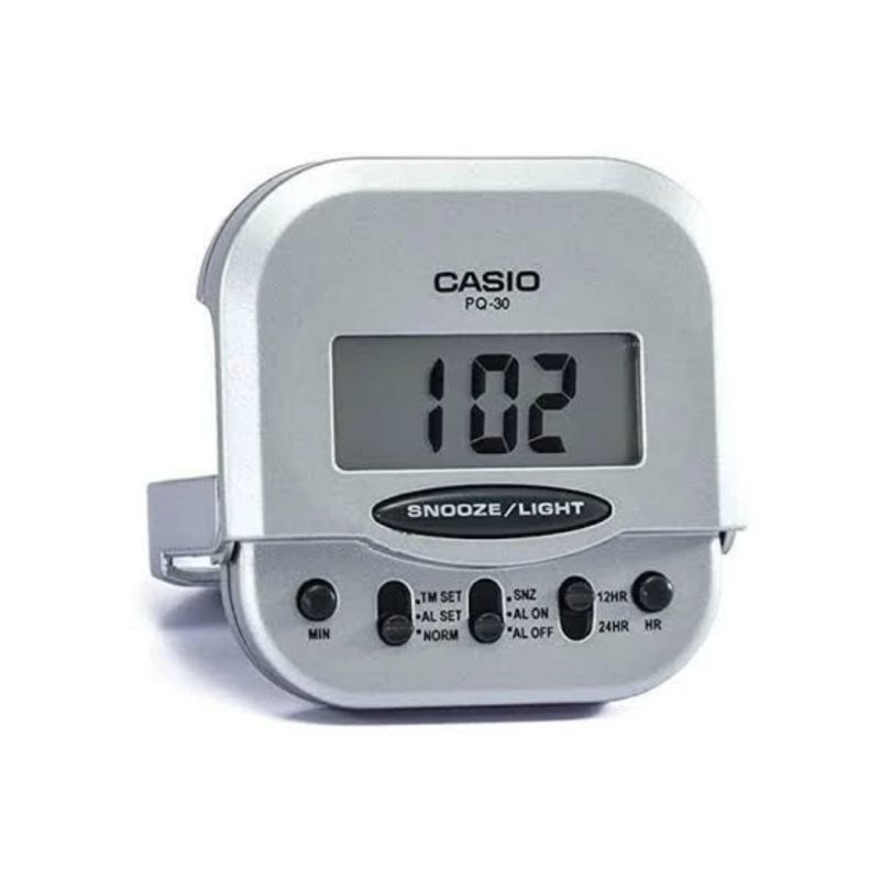 CASIO BEEP ALARM JAM TRAVEL / MEJA DIGITAL PQ 30