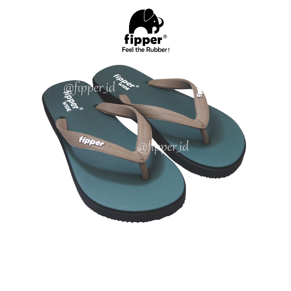 KODE N79R Sandal Fipper Wide Original for ManWoman  GreenZucciniBlackBrownIris