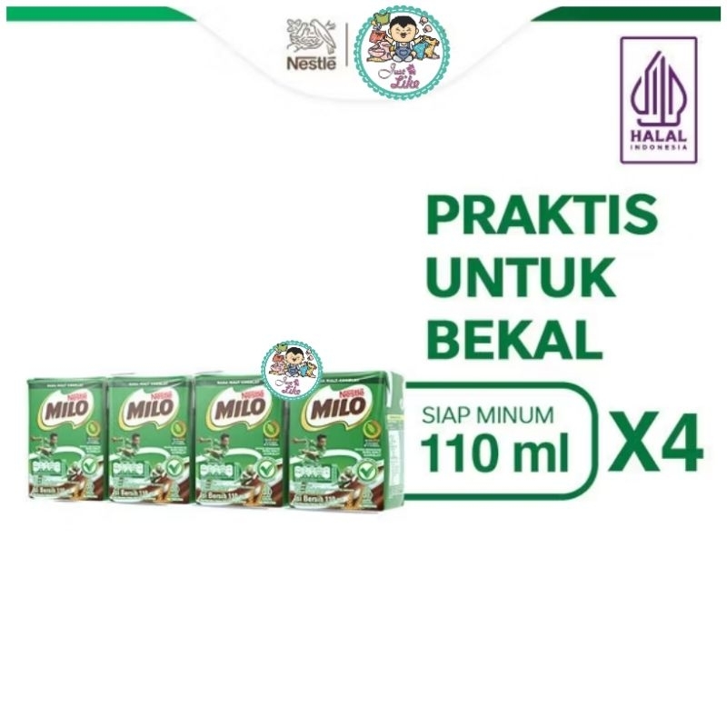 

Paket Bundling Hemat-MILO Activ-Go Minuman Mengandung Susu dan Cokelat UHT 110ml x4