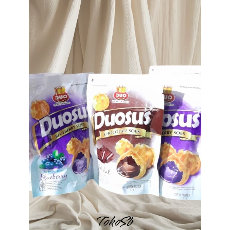 

Duosus Soes Sus Coklat, blueberry, keju 35gr