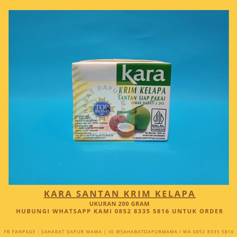 

Kara Santan Krim Kelapa Ukuran 200ml