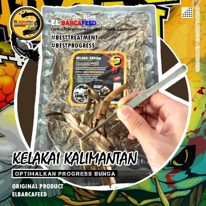 ELBARCA DAUN KELAKAI KERING KALIMANTAN OLAHAN FERMENTASI EL BARCA 50GRAM Siap Pakai Langsung Digunak
