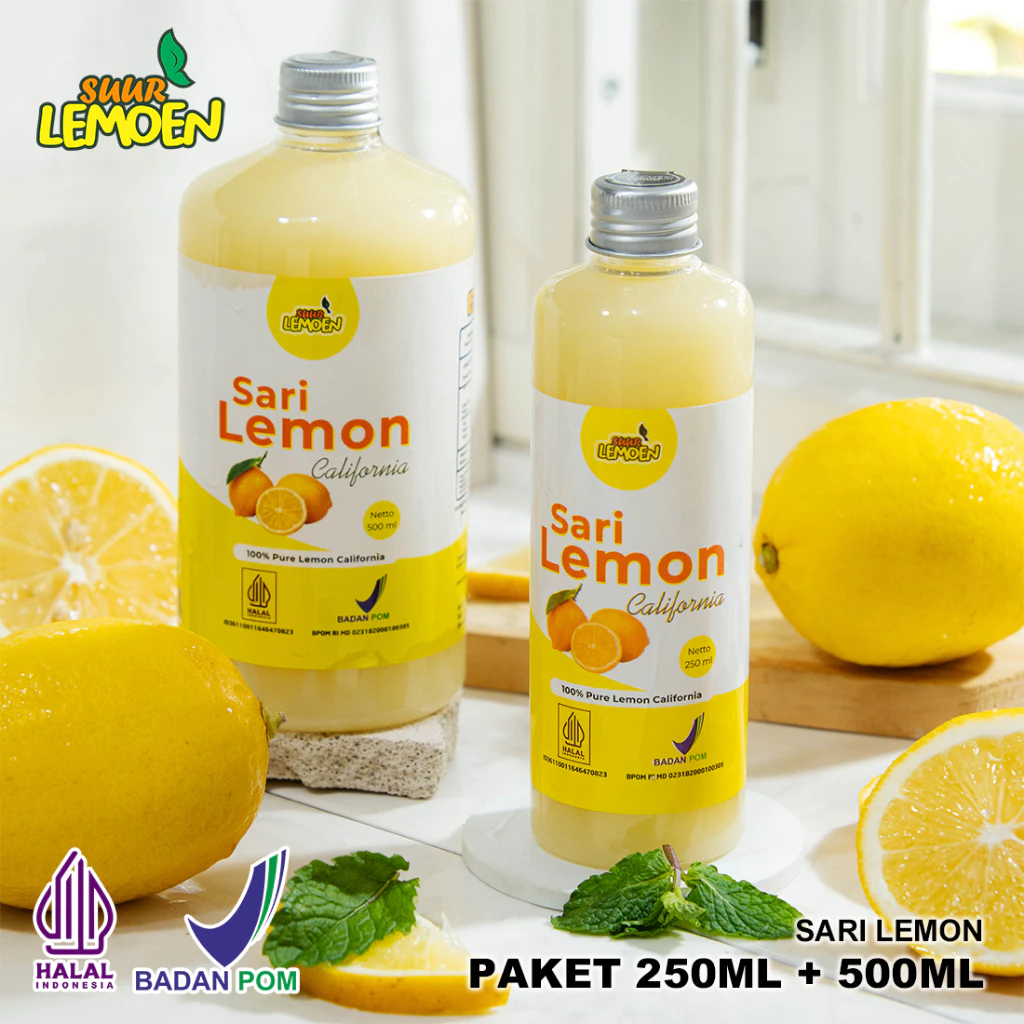 

Air Lemon Murni 750ml - Bundle Sari Lemon 250ml + 500ml