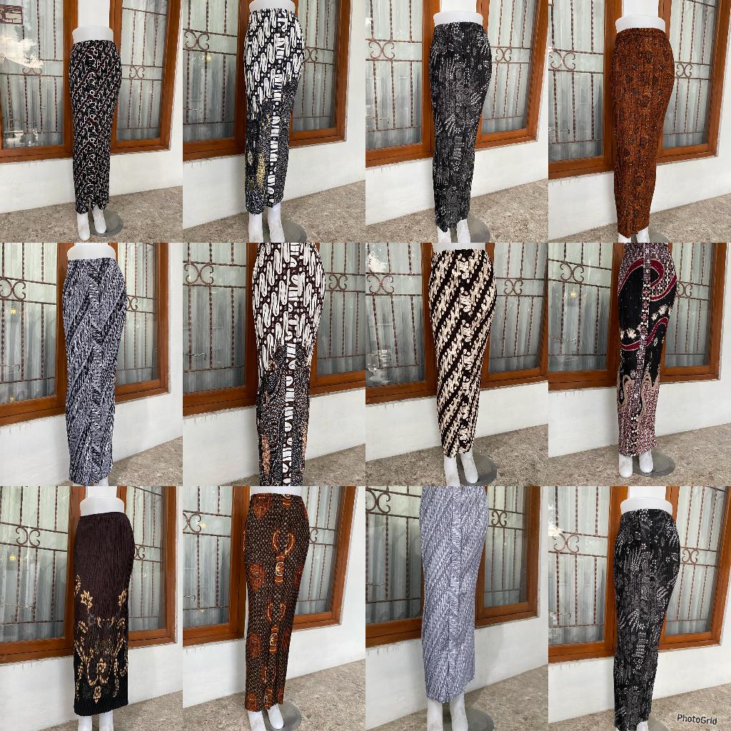 Rok Batik Plisket Wiru Wiron / Jarik Instan Bawahan Kebaya Motif Lengkap