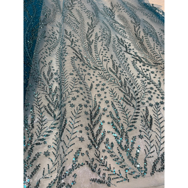 Tulle Tille payet/kain tille kebaya gamis dress gaun berpayet
