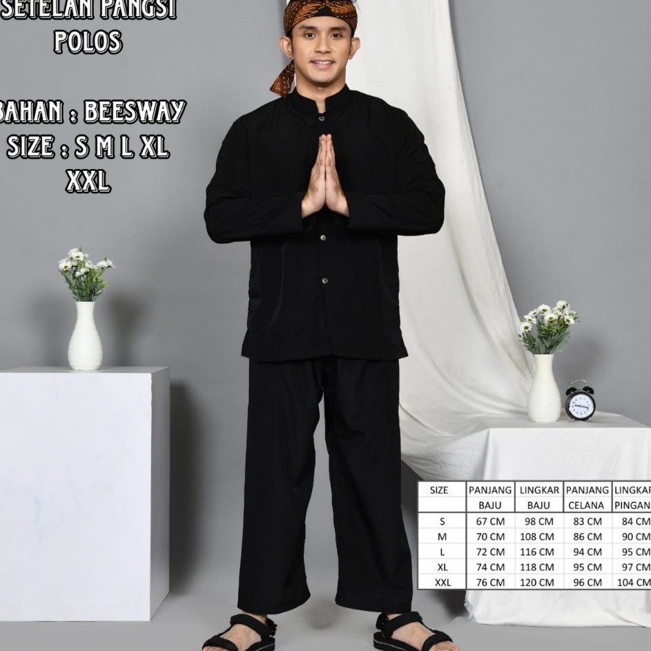 Setelan Baju Pangsi Sunda Dewasa Lengkap Dengan Iket Kepala  Baju Pangsi Sunda  Baju Adat Sunda  Baj