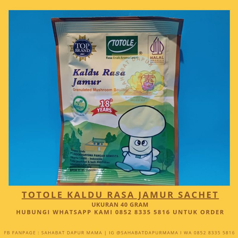 

Totole Kaldu Rasa Jamur Sachet 40gram