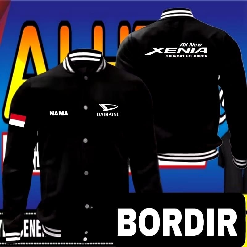 Jaket bordir Daihatsu Xenia jaket Daihatsu Xenia jaket baseball Daihatsu Xenia jaket varsity Daihats