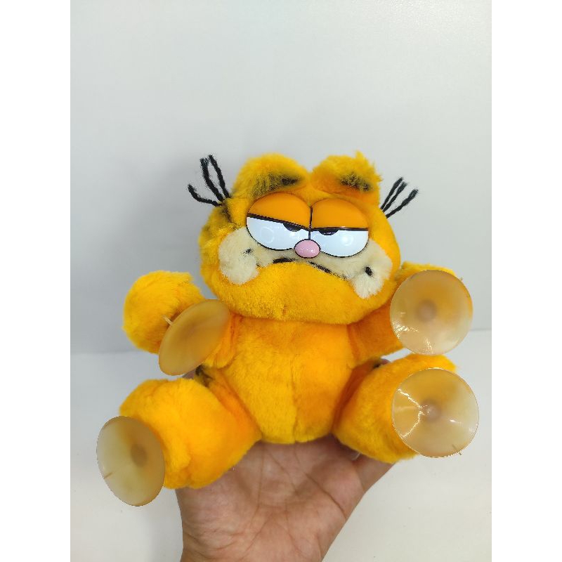 boneka Garfield vintage paws original mata keras kepala bisa mutar