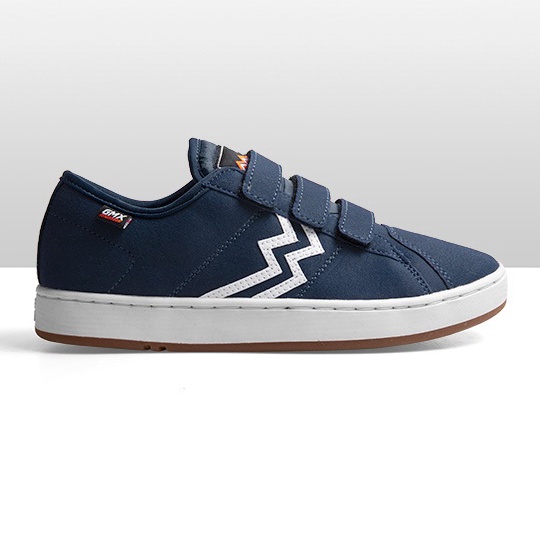 Geoff Max  Fury Navy White Shoes Cupsole Sepatu Sneakers Sepatu Pria Wanita