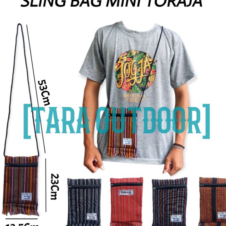 TAS SELEMPANG SLINGBAG RAJUT TENUN EK TORAJA