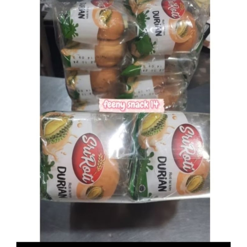 

Roti Sri Roti rasa durian dan coklat (1 pack isi 10 pcs)