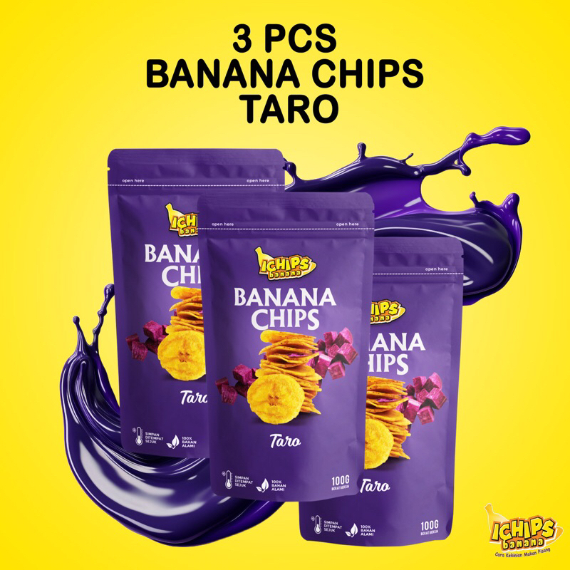 

(PAKET HEMAT 3 PCS ) ICHIPS BANANA TARO KERIPIK PISANG