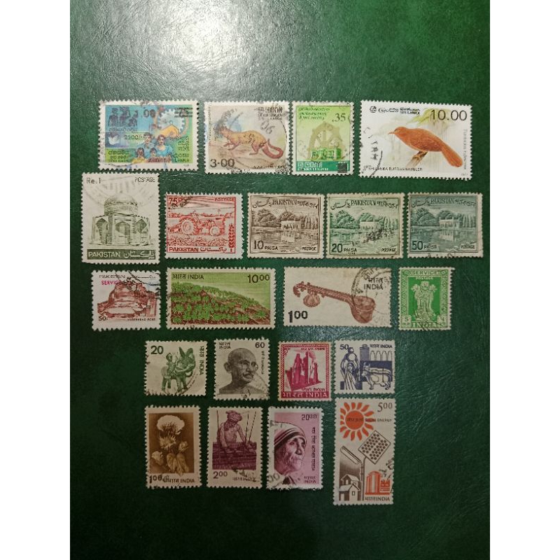 

Prangko Pakistan India Srilanka 21 Pcs USED