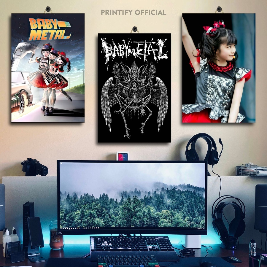 Hiasan Ruangan Momoko Moa Babymetal | Printify Official| Pajangan Dinding Babymetal Band |LPI/ITPUN